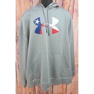 Under Armour Gray Texas Logo Hooded Sweatshirt Large